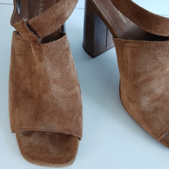 Size 9/40 Christian Di Riccio Suede, Women's Pumps Tan Boho Caramel Hippie - Picture 10 of 10